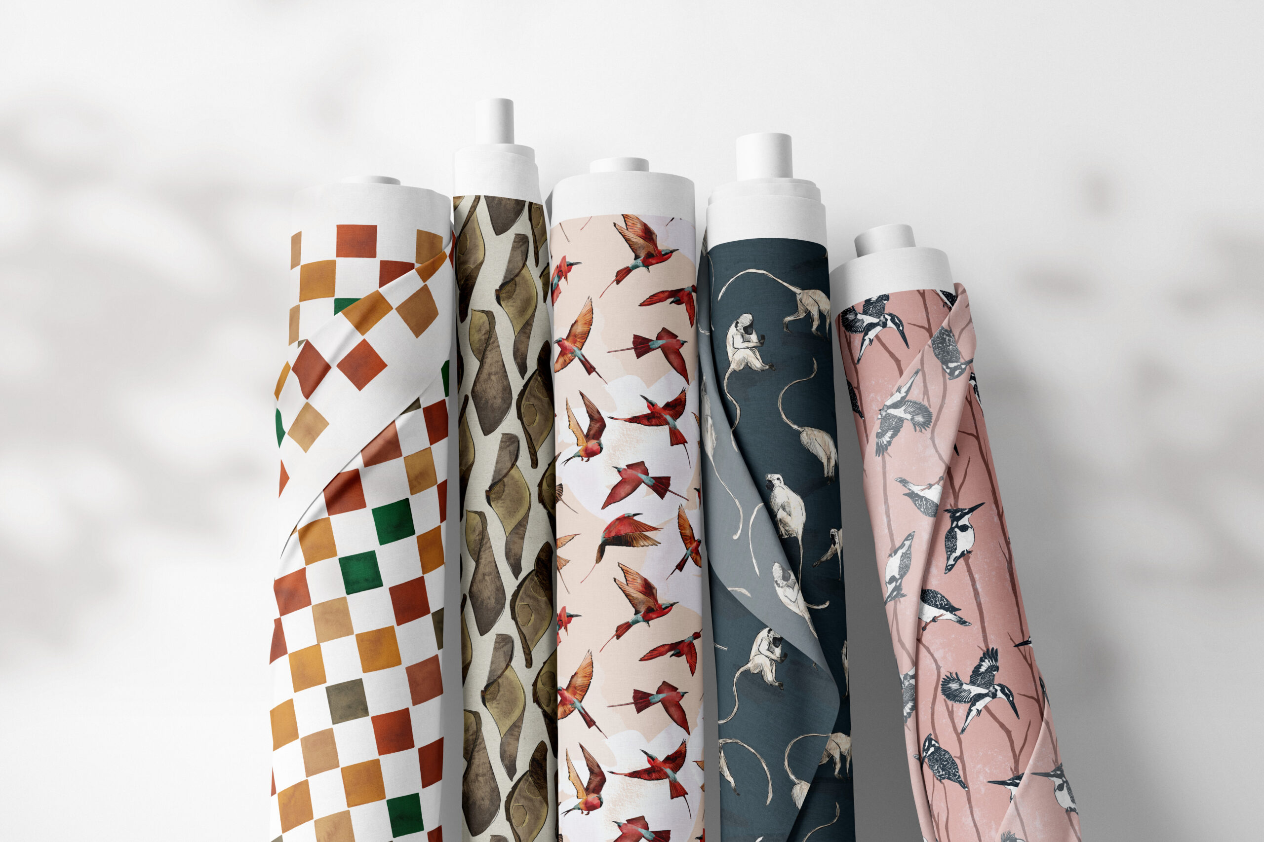 fabric rolls mockup (16ffv.11) by creatsy